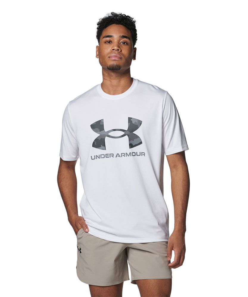メンズ UAテック カモ ビッグロゴ ショートスリーブTシャツ 半袖 トップス