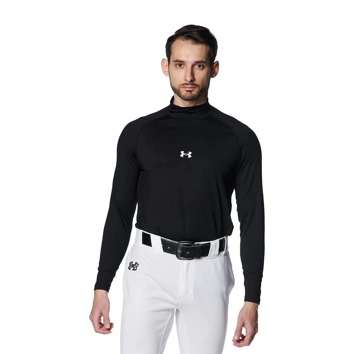 UA HeatGear Long Sleeve Mock Neck Shirt Men's Undershirt Baseball