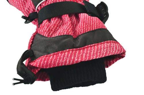 防水機能付 大人用 メンズ スキーグローブ ボードグローブ 手袋□RED