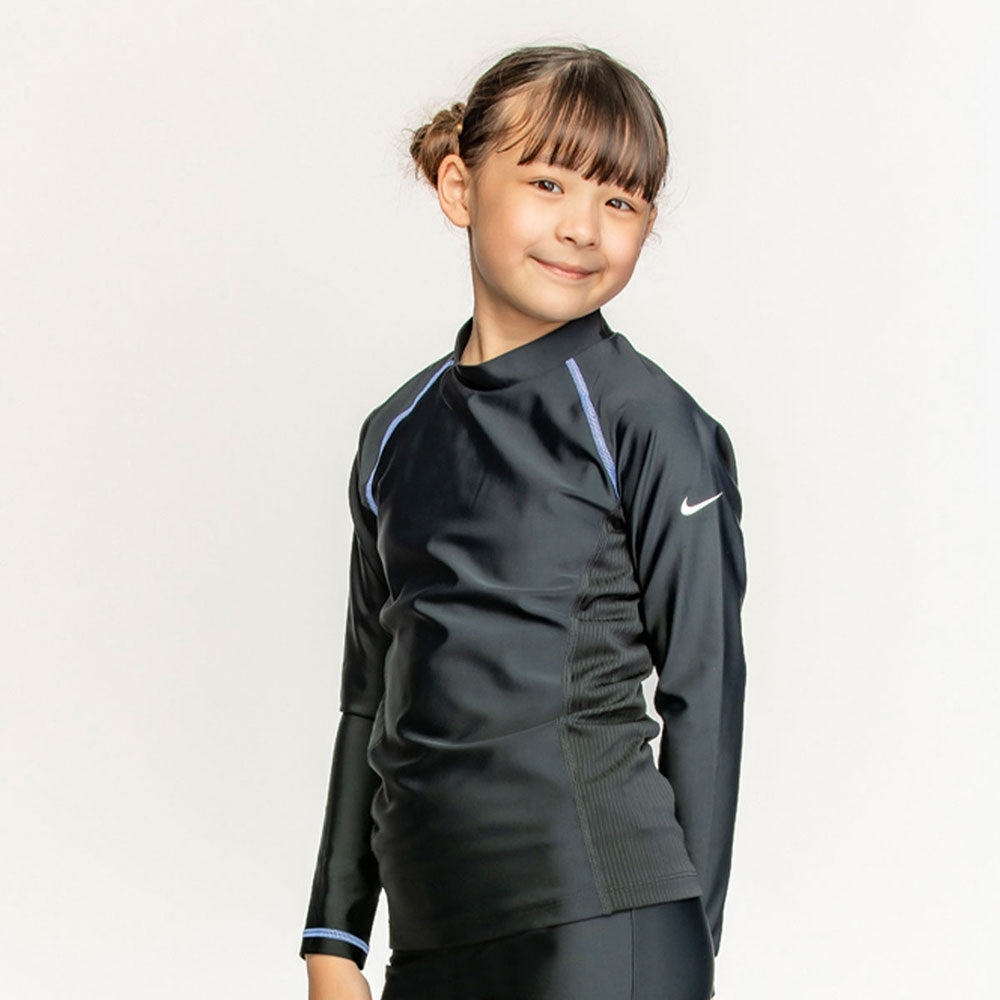 ジュニア ガールズ ロングスリーブ UV ハイドロガード 長袖 ラッシュガード 子供用