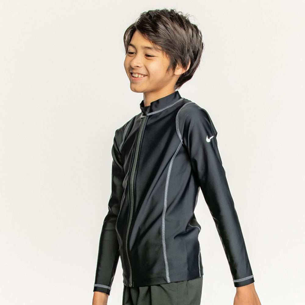 ジュニア BOYS ロングスリーブ フルジップ ハイドロガード 長袖 ラッシュガード 子供