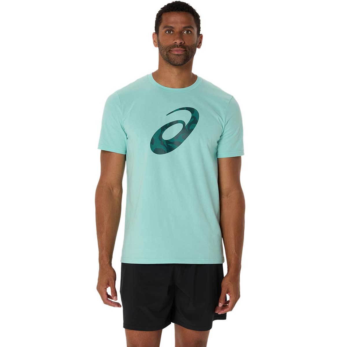 トレーニング半袖トップス グラフィックコットンブレンドシャツ 半袖Tシャツ メンズ