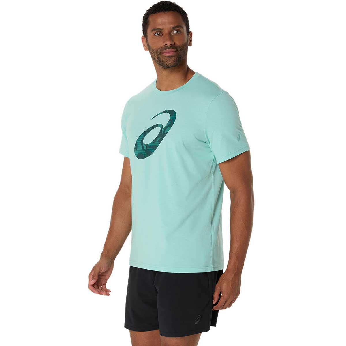 トレーニング半袖トップス グラフィックコットンブレンドシャツ 半袖Tシャツ メンズ