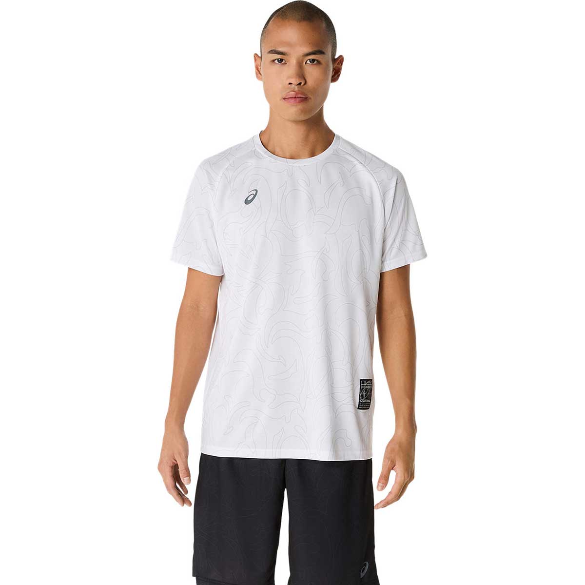 トレーニング半袖トップス ドライグラフィック半袖シャツ 吸汗速乾 半袖Tシャツ メンズ