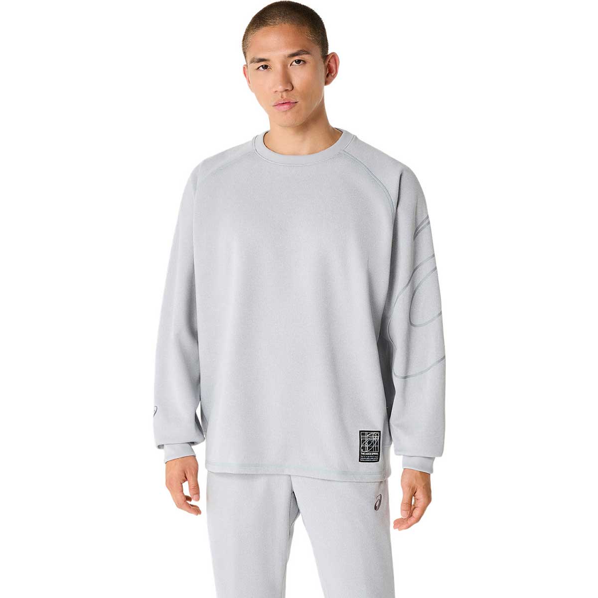 Training;トレーニング長袖トップス リラックスクルーネックポリエステルスウェット