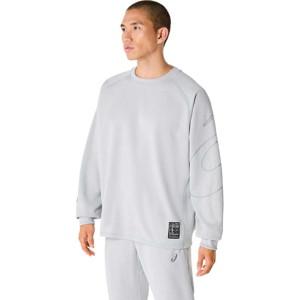 Training;トレーニング長袖トップス リラックスクルーネックポリエステルスウェット