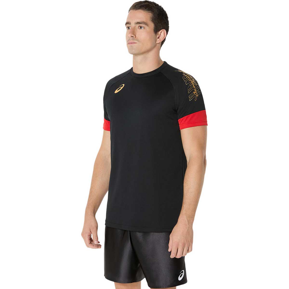 バレーボール半袖トップス プラクティス半袖シャツ(袖切替)