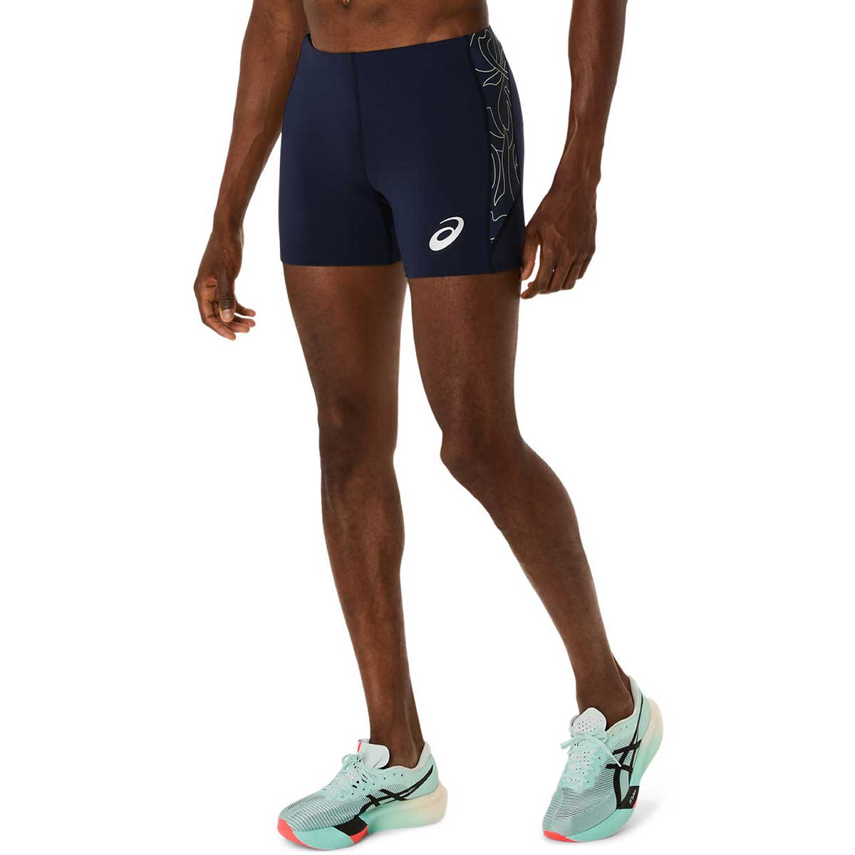 陸上競技ハーフタイツ グラフィックショートタイツ メンズ スパッツ インナーパンツ