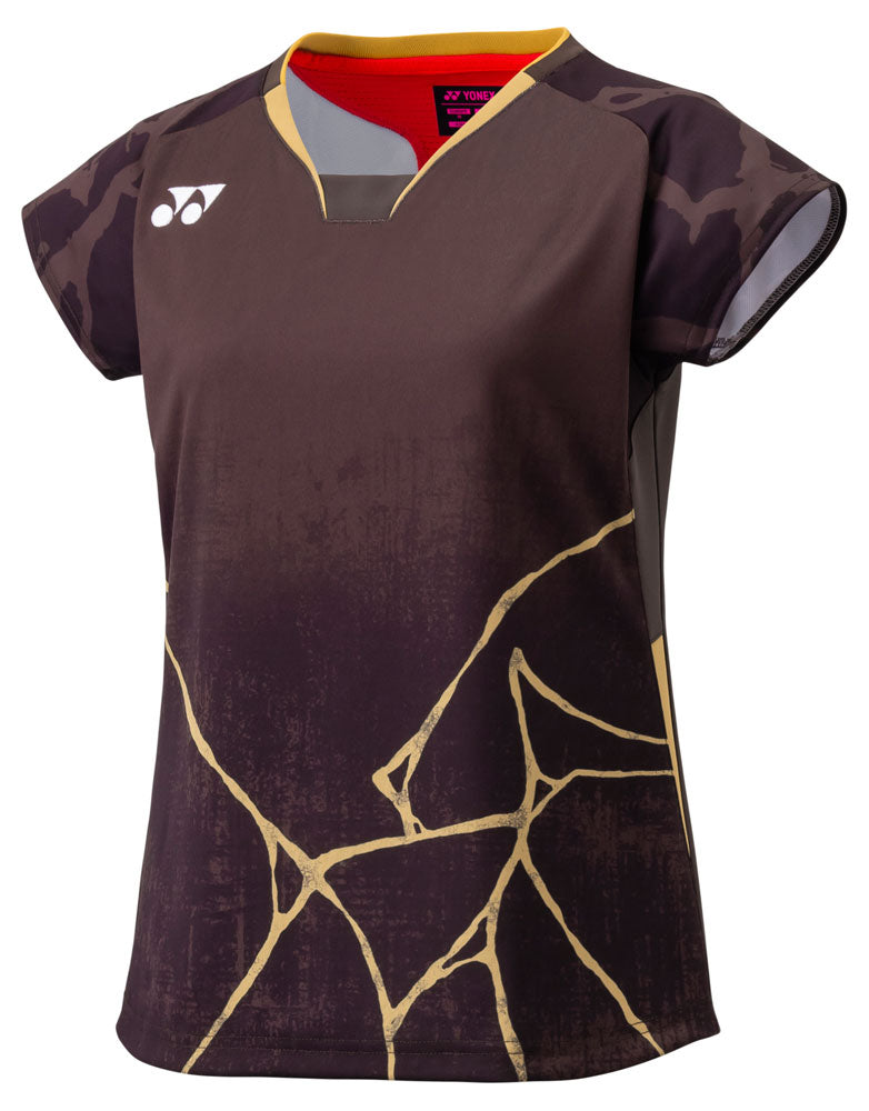 ウィメンズゲームシャツ（フィットシャツ） レディース バドミントン 半袖シャツ トップス