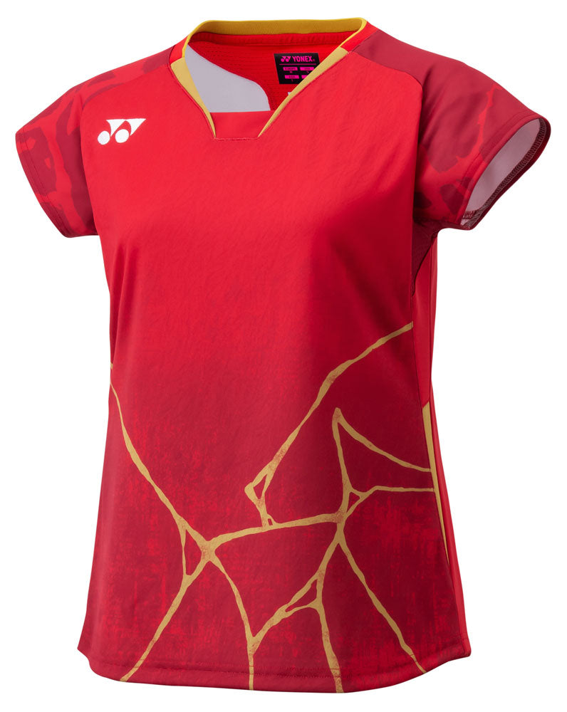 ウィメンズゲームシャツ（フィットシャツ） レディース バドミントン 半袖シャツ トップス