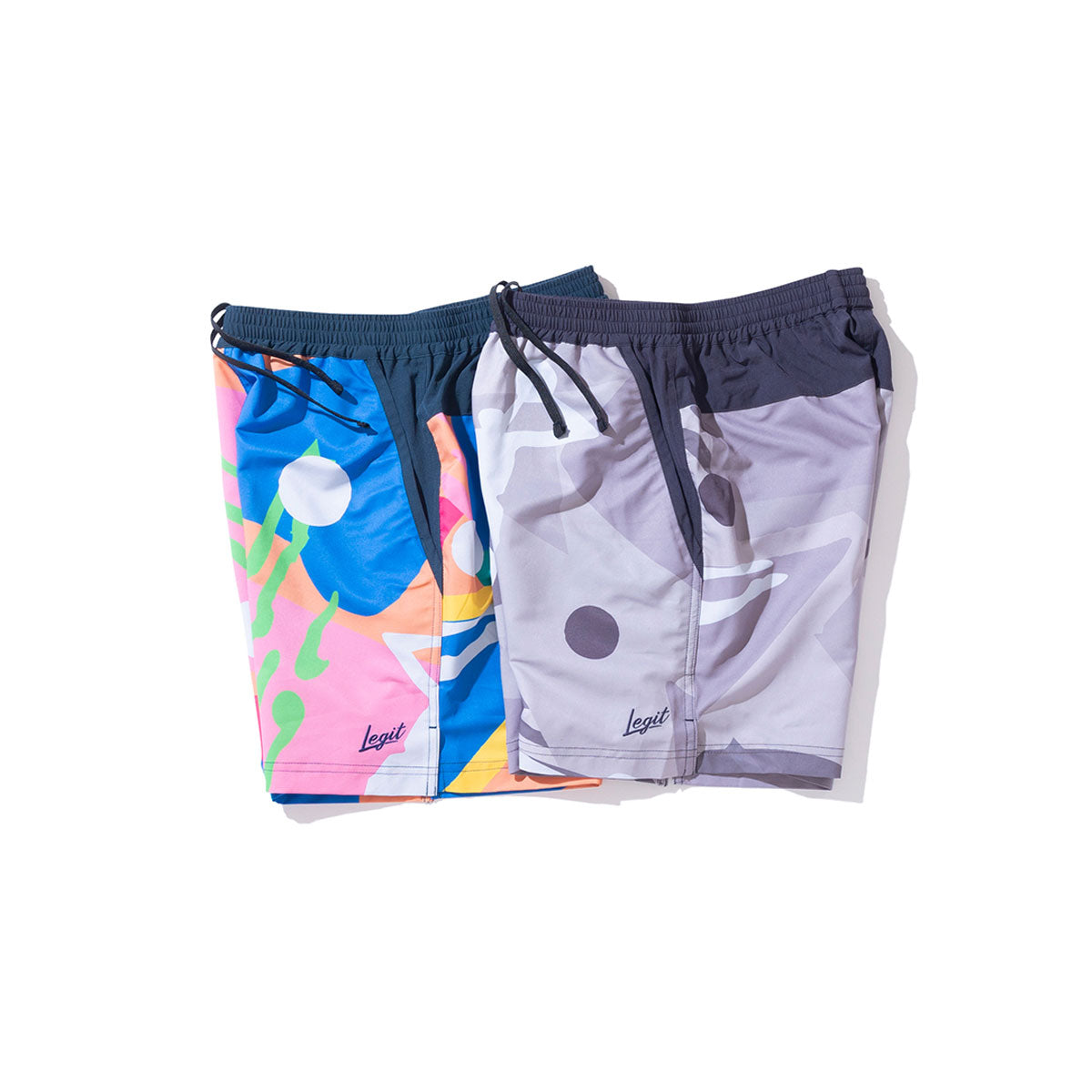 ABSTRACT 1/2 PANTS バスケットショーツ ユニセックス バスパン 総柄