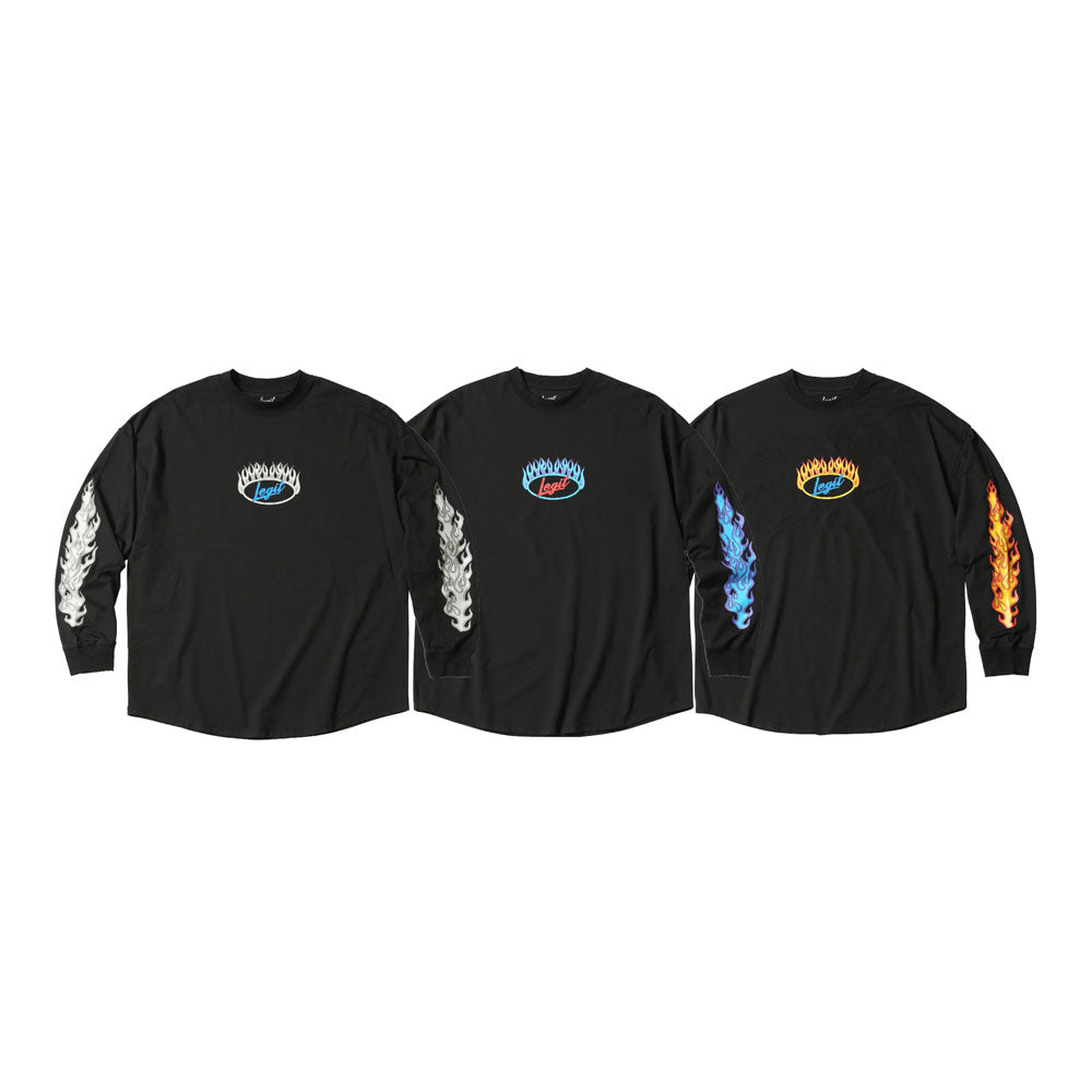 Flame L/S TEE ユニセックス バスケットボール 長袖Tシャツ ロングTシャツ