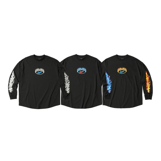 Flame L/S TEE ユニセックス バスケットボール 長袖Tシャツ ロングTシャツ