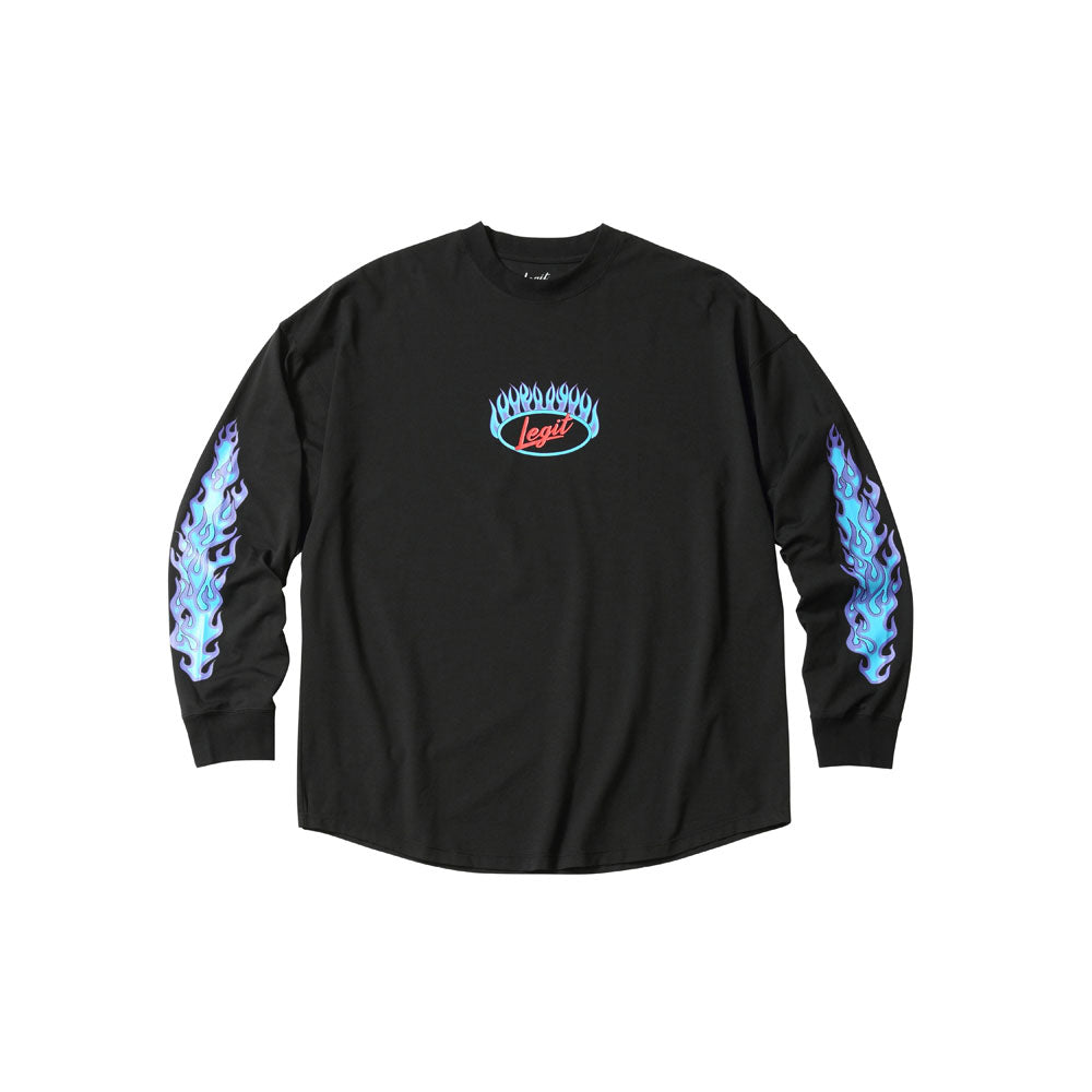 Flame L/S TEE ユニセックス バスケットボール 長袖Tシャツ ロングTシャツ