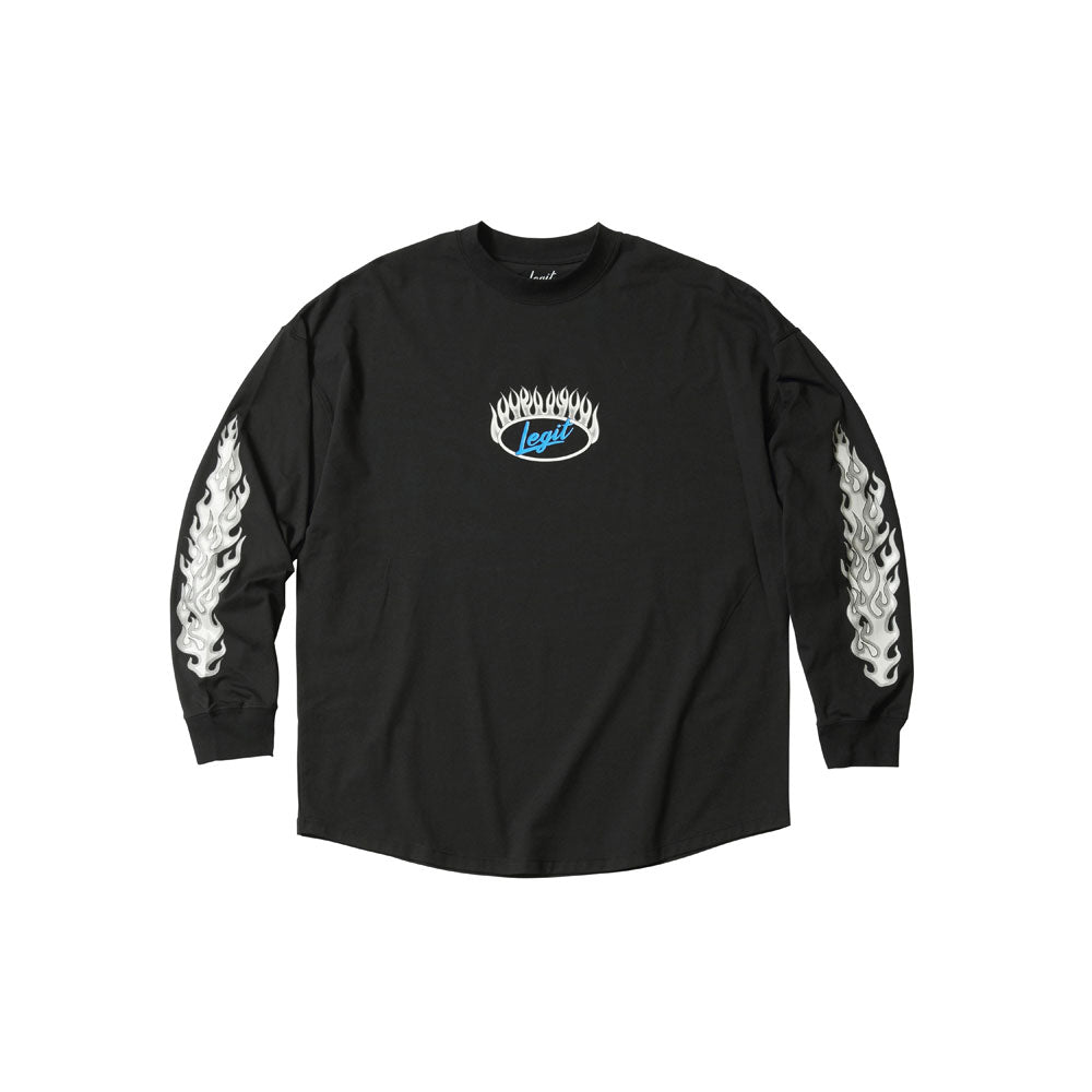Flame L/S TEE ユニセックス バスケットボール 長袖Tシャツ ロングTシャツ