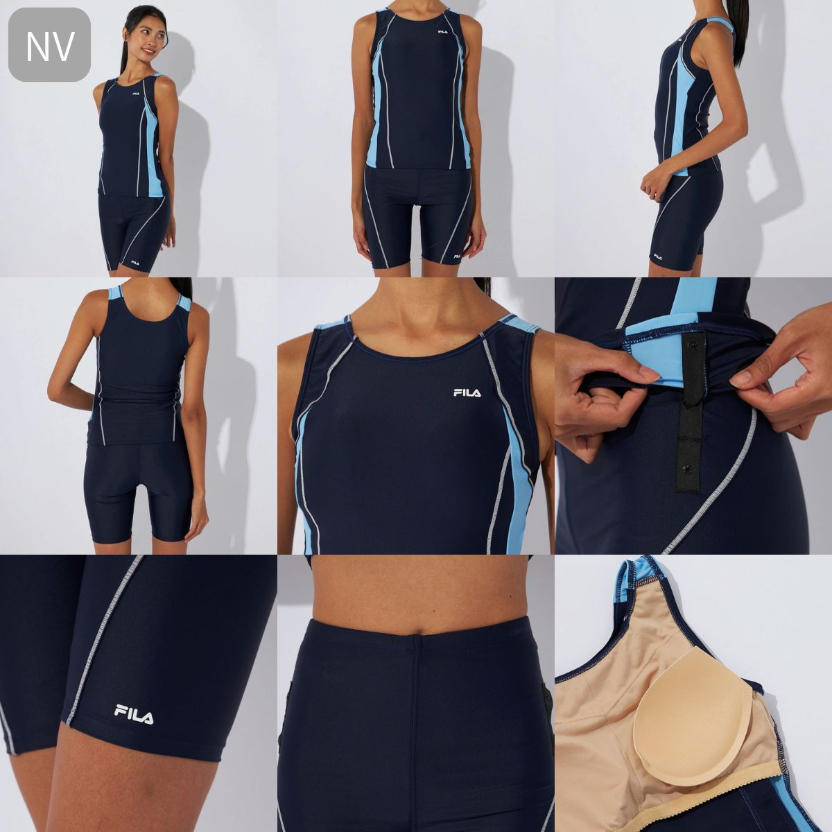 FILA レディース フィットネス水着 スイムウェア セパレーツ 水泳 タンキニ