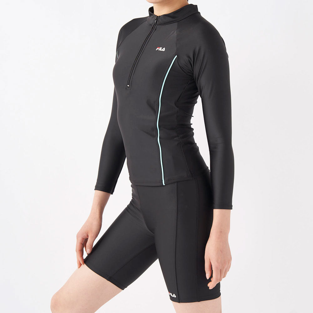 レディース 長袖ラッシュガード セパレート水着 セット フィットネス