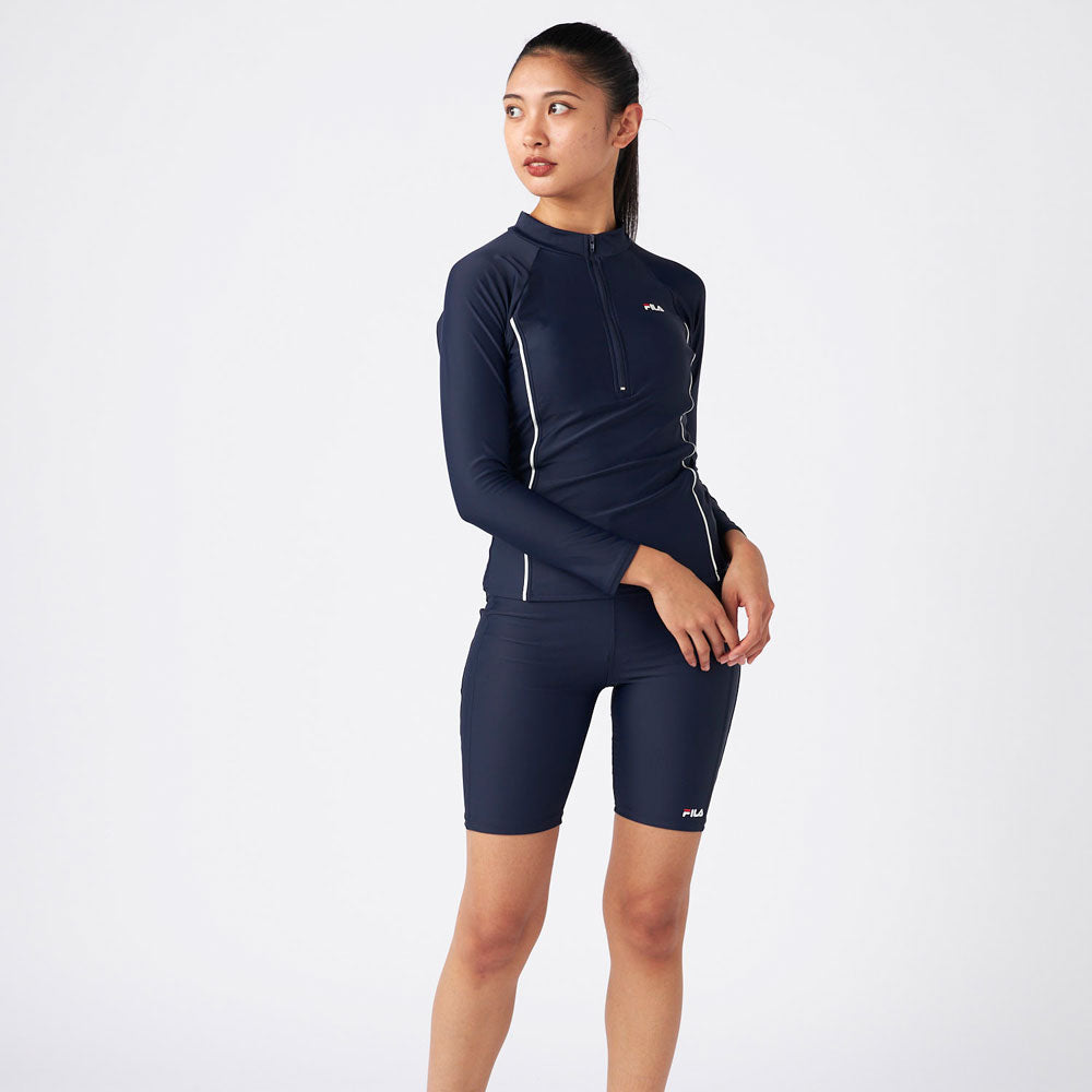 Women's long sleeve rash guard separate swimsuit set fitness swimsuit