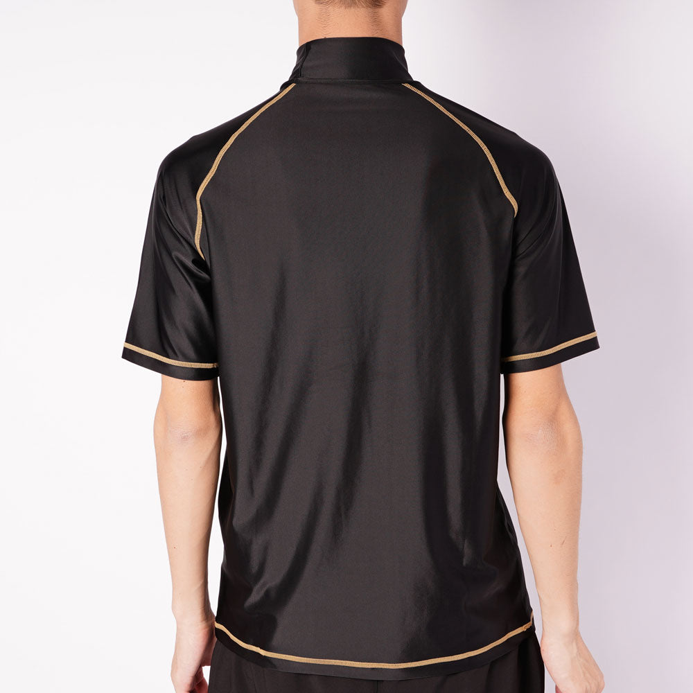 メンズ 半袖プル ラッシュガード スイムウェア 海 プール アクアシャツ 水陸両用