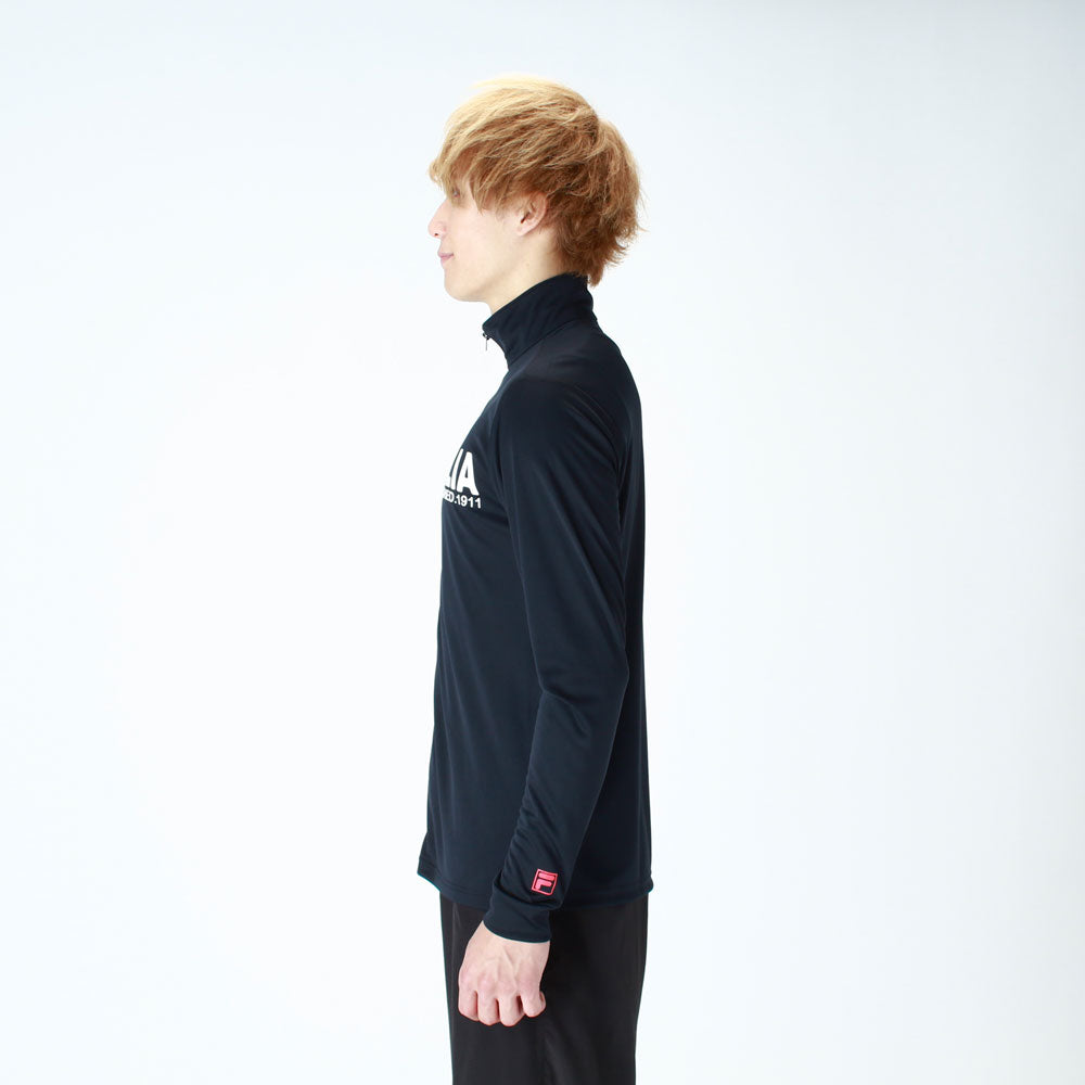 メンズ 長袖 フルジップ ラッシュガード スタンドカラー アクアシャツ