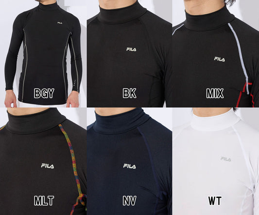 メンズ 長袖ハイネック コンプレッションウェア アンダーシャツ