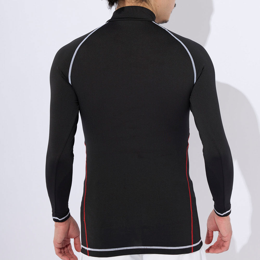 メンズ 長袖ハイネック コンプレッションウェア アンダーシャツ