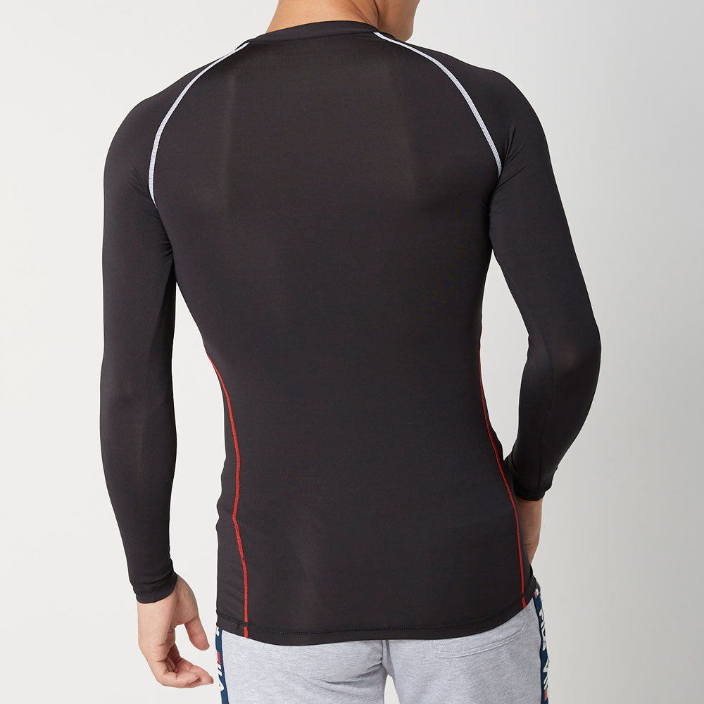 メンズ クルーネック 長袖 ソフトコンプレッションインナー スポーツインナーウェア