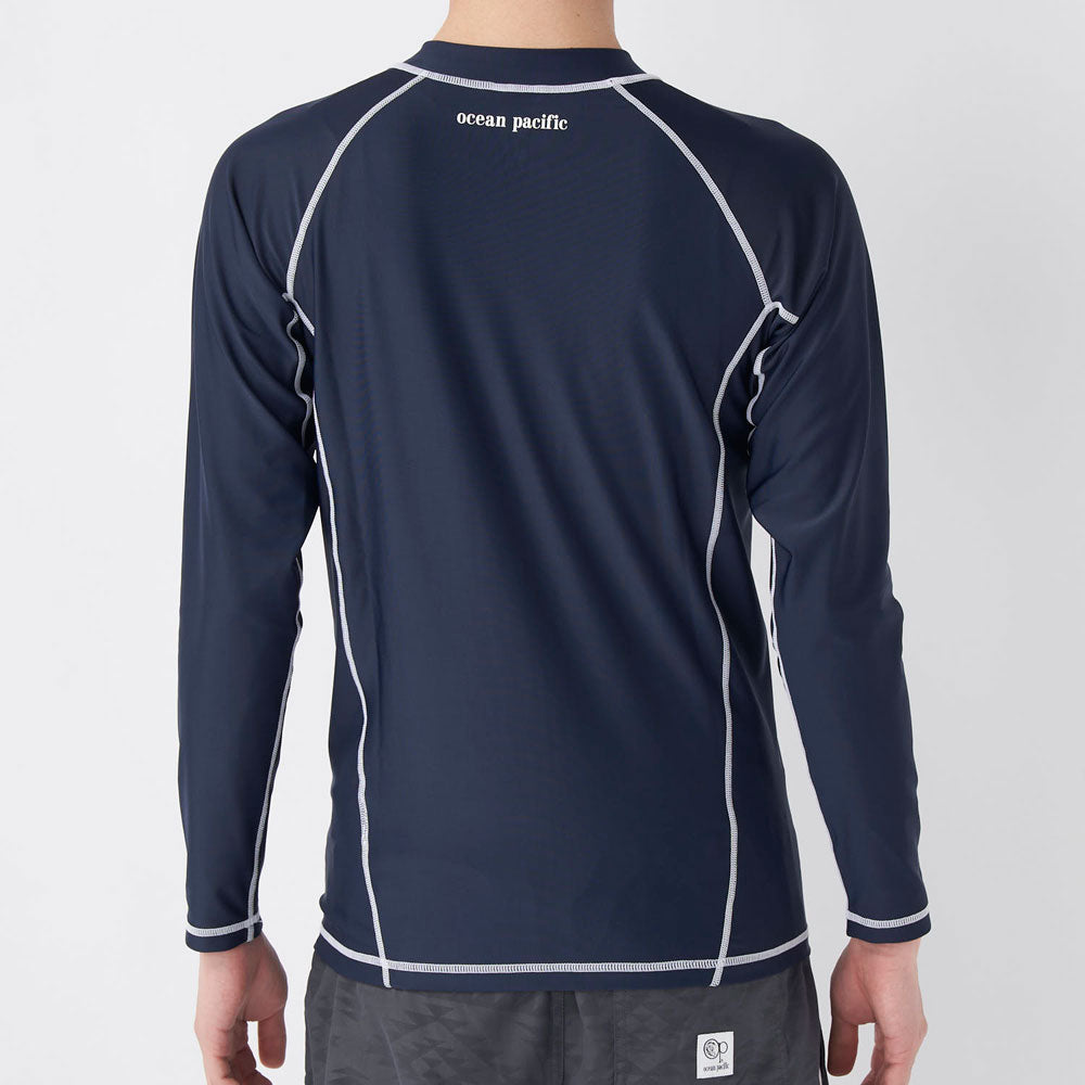 メンズ 長袖 ハイネック フルジップ ラッシュガード 水着 トップス