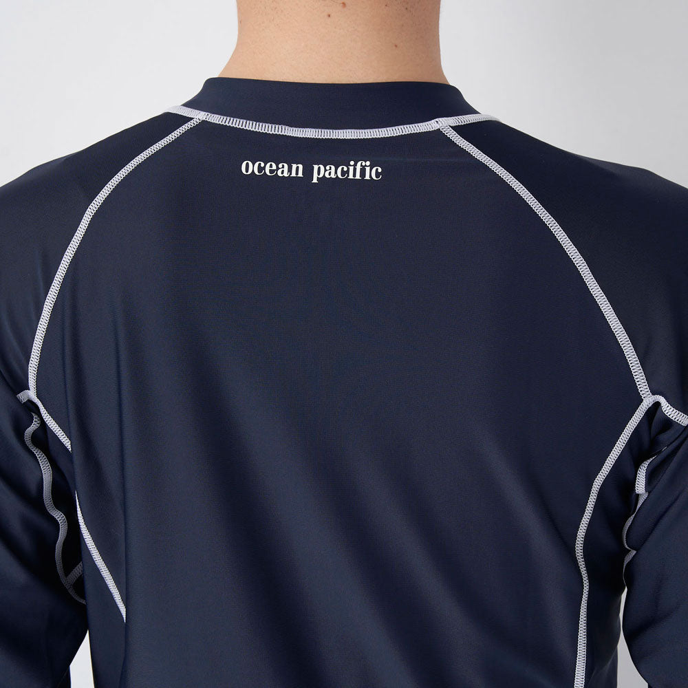 メンズ 長袖 ハイネック フルジップ ラッシュガード 水着 トップス