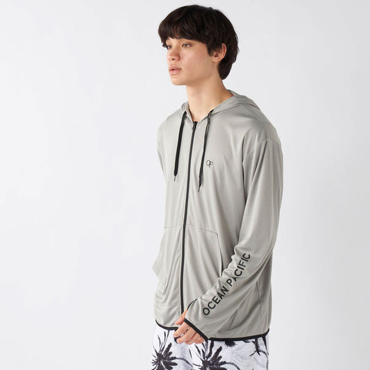 メンズ フルジップ ラッシュパーカー 長袖 ラッシュガード