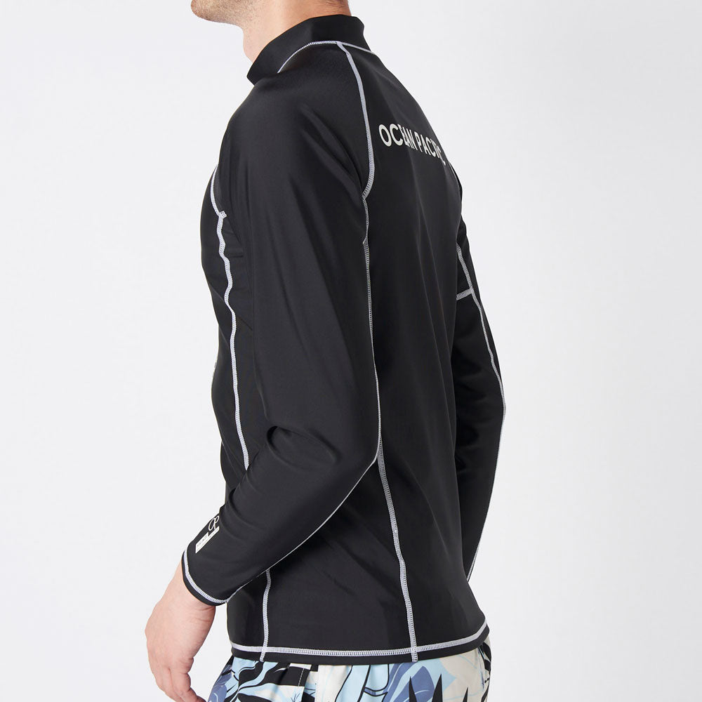 メンズ 長袖 フルジップ ラッシュガード ロングスリーブ アクアシャツ サーフィン プール