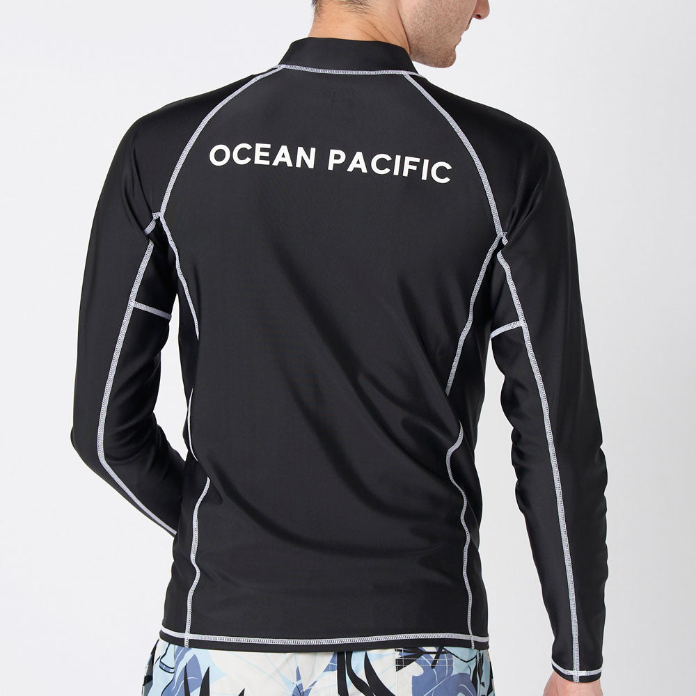 メンズ 長袖 フルジップ ラッシュガード ロングスリーブ アクアシャツ サーフィン プール