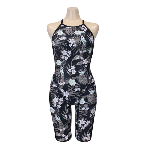 FLOWERS BLOOM Women's Competitive Training Swimsuit, All-in-One, for Swimming Practice