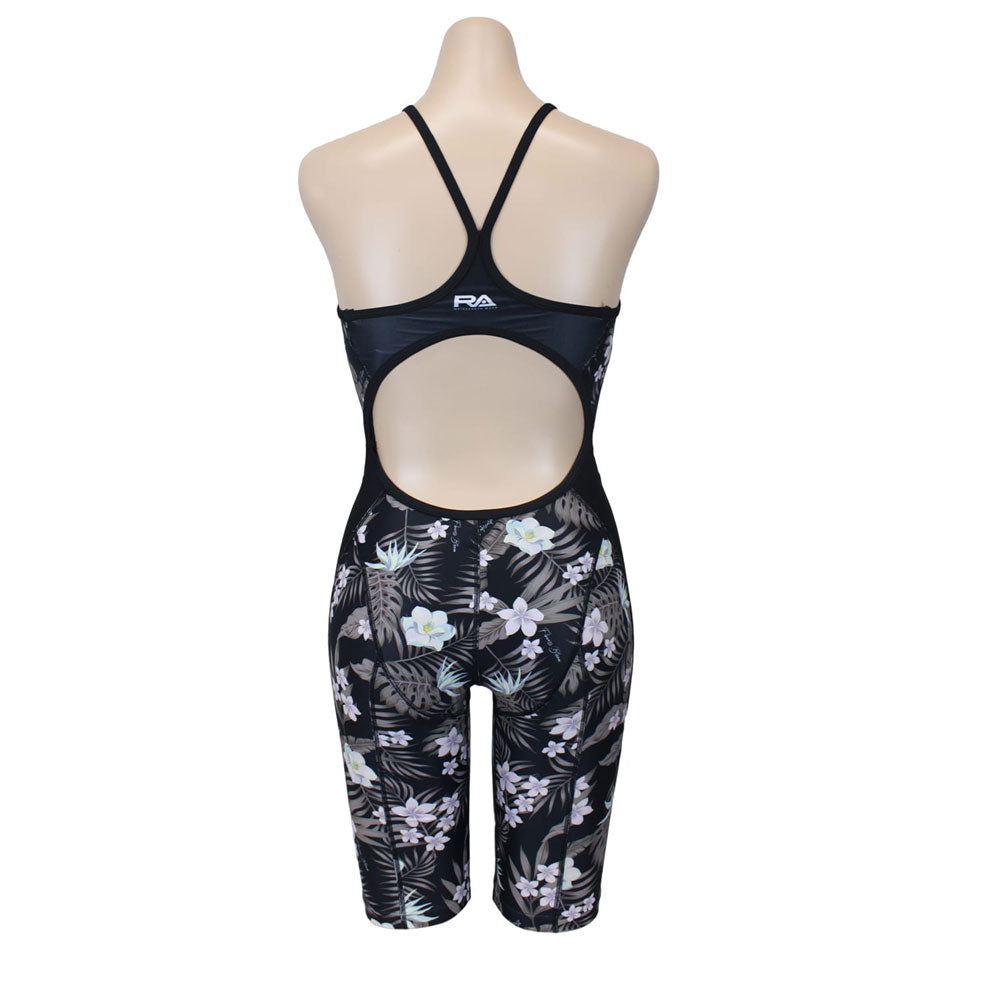 FLOWERS BLOOM Women's Competitive Training Swimsuit, All-in-One, for Swimming Practice