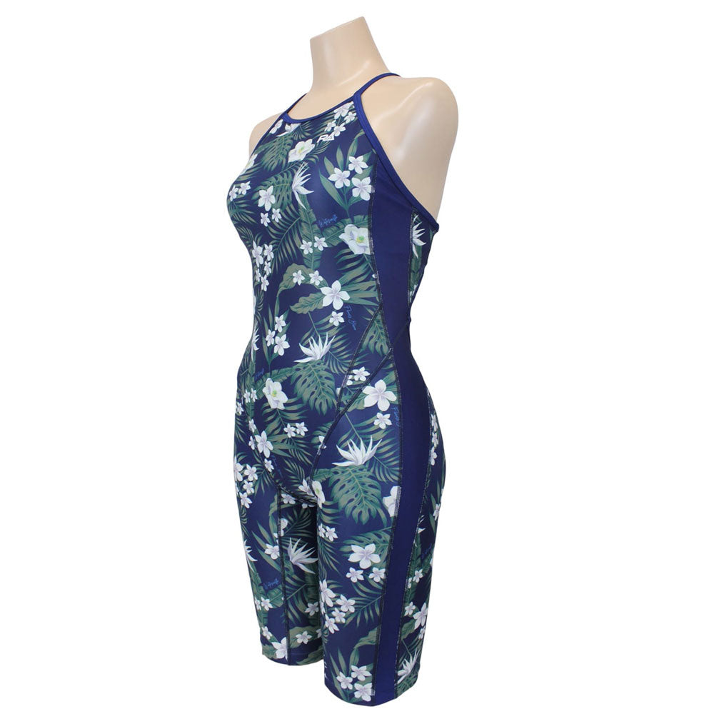 FLOWERS BLOOM Women's Competitive Training Swimsuit, All-in-One, for Swimming Practice