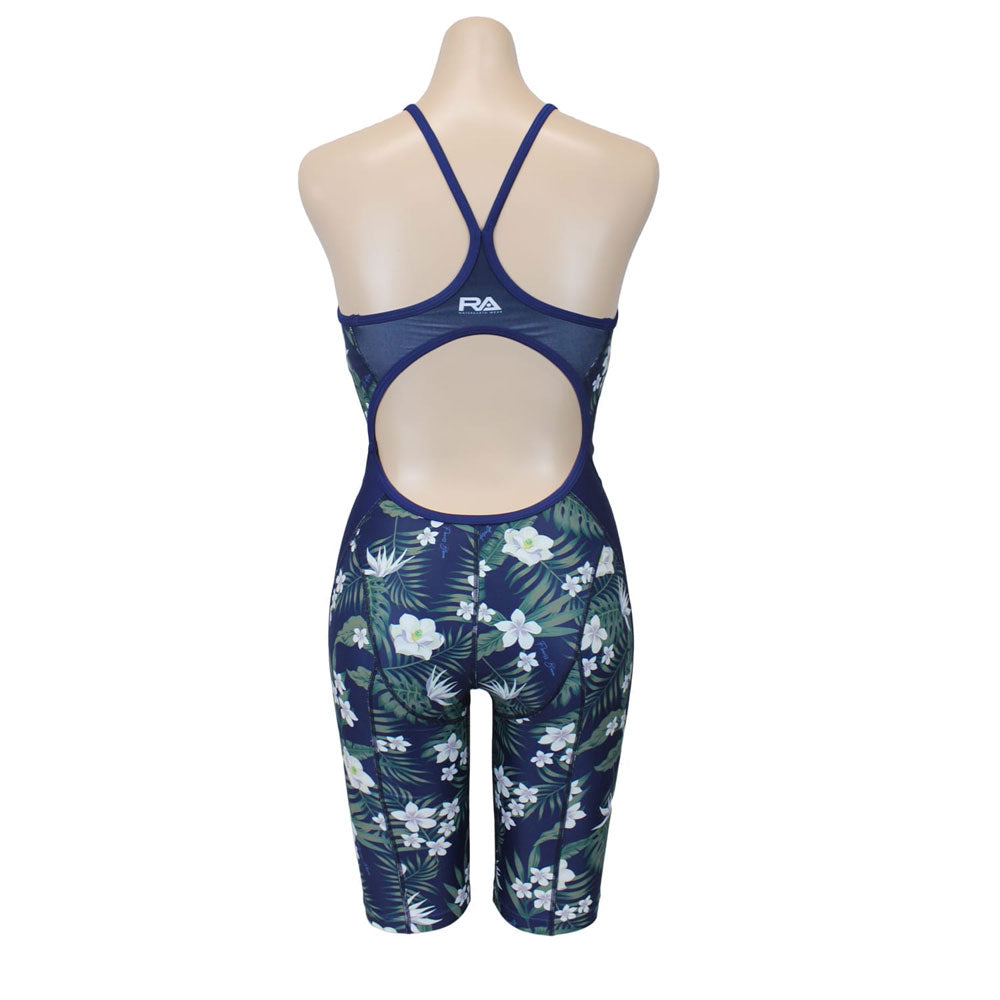 FLOWERS BLOOM Women's Competitive Training Swimsuit, All-in-One, for Swimming Practice