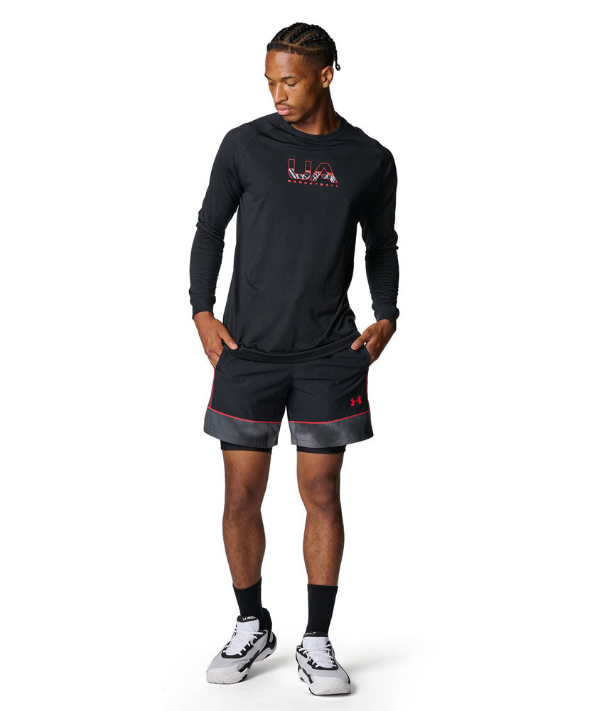 メンズ UAヒートギア パッド ショーツ アンダーウェア タイツ