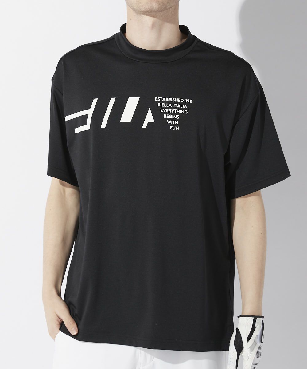 メンズ モックネックシャツ GOLF ゴルフウェア 半袖 トップス