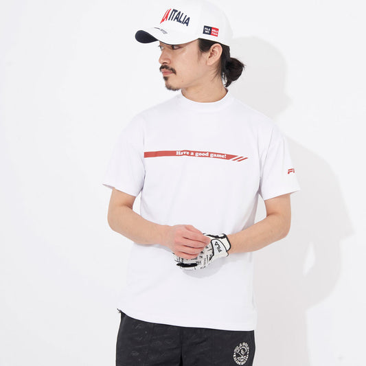 メンズ ECOスムース モックネックTシャツ ゴルフウェア トップス