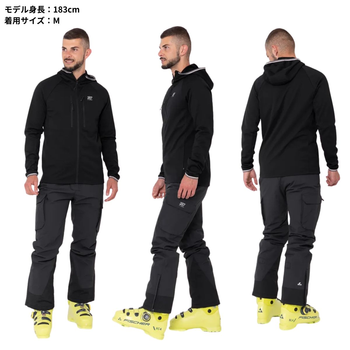 メンズ スキージャケット スノージャケット 防水 高機能 シンプル ブラック 黒 北欧