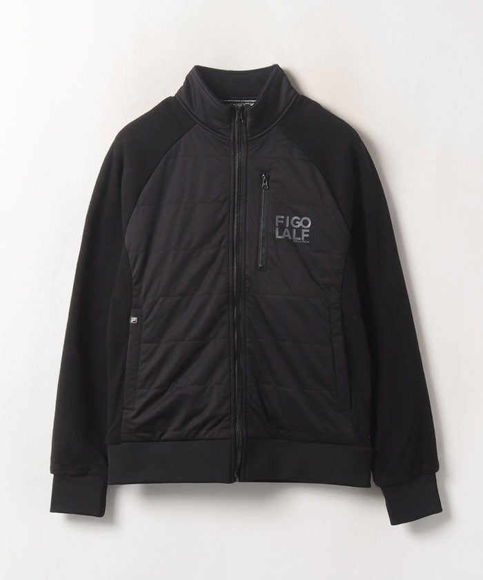 Men's Mixed Material Midlayer Full Zip Jacket Golf Wear