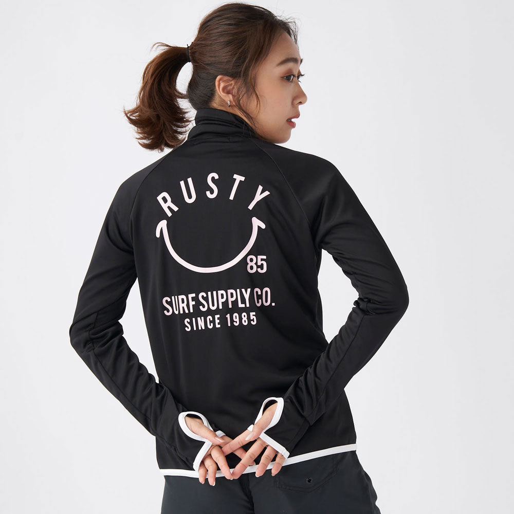 Women's Long Sleeve Full Zip Rash Guard Long Sleeve Swimming Pool