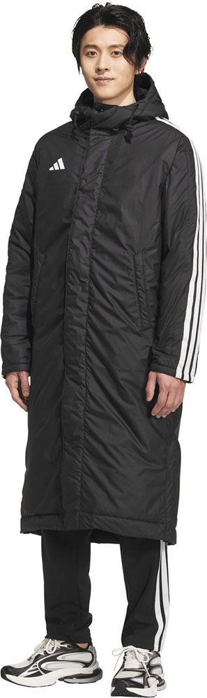 スリーストライプス ルーズフィット ロング ボアコート