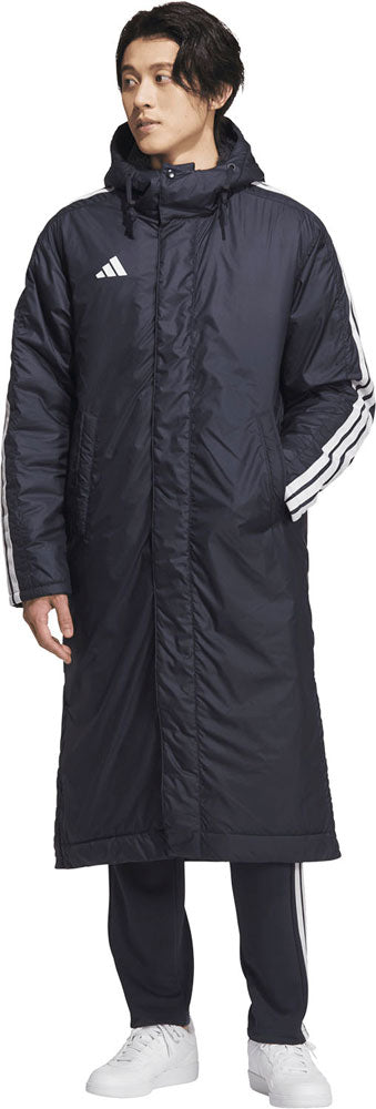 スリーストライプス ルーズフィット ロング ボアコート