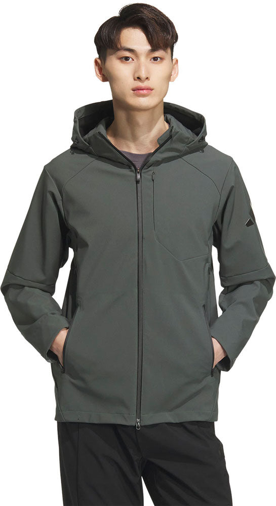 プレミアム スポーツ 圧着加工フリースウーブン フードジャケット