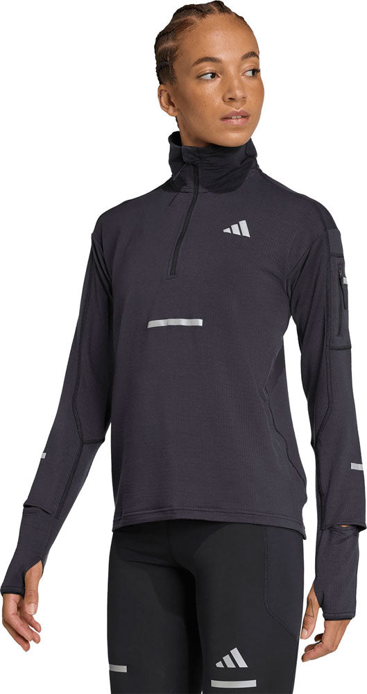 レディース ランニング アディ365 ランニング クライマウォーム+ ハーフジップ