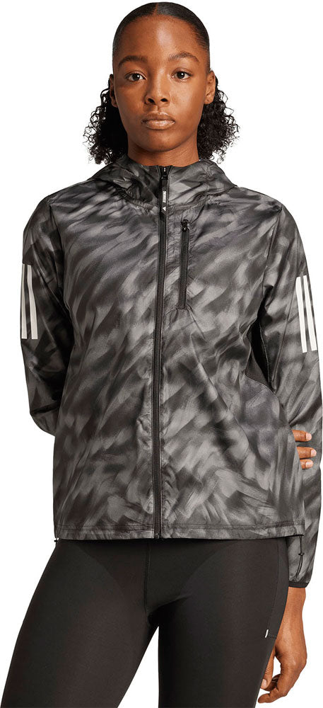 オウン ザ ラン総柄プリントジャケット レディース ランニング ジャケット アウター