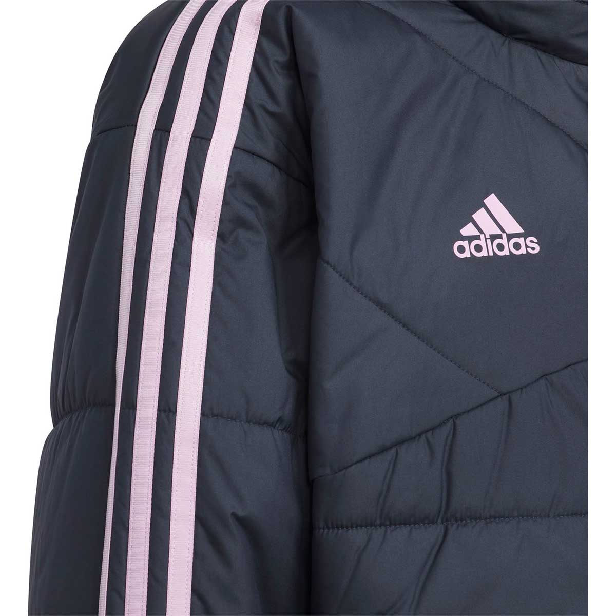 Junior Bench Coat Three Stripes Loose Fit Boa Long Coat