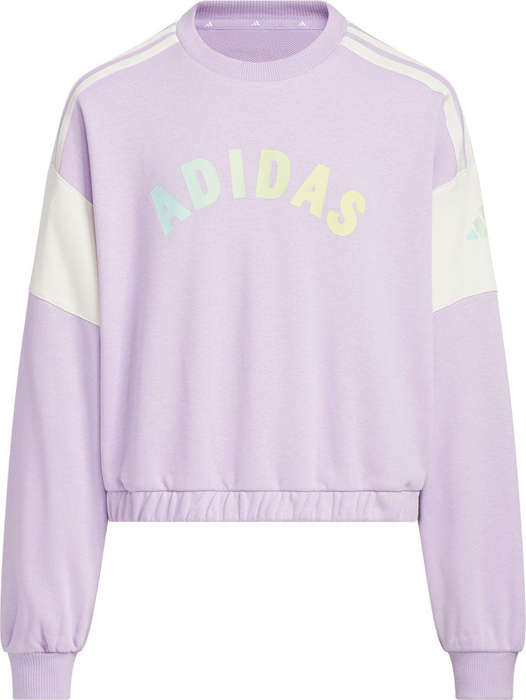 ガールズ スウェット ルーズフィット クルーネック プルオーバー キッズ トップス