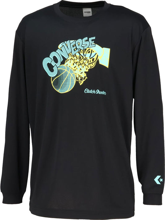 プリントロングスリーブシャツ メンズ 長袖Tシャツ ロンT バスケットボール